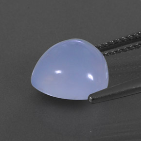 Calcedonia azul natural de 3,84 ct, transparente, transparente / translúcido