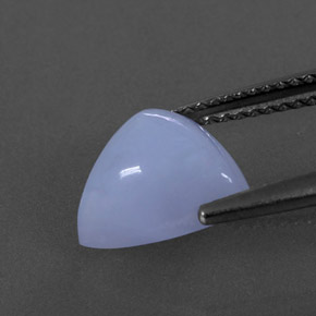 Calcedonia azul natural de 3,38 ct, transparente, transparente / translúcido