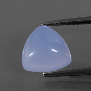 Calcedonia azul natural de 4,18 ct, transparente, transparente / translúcido