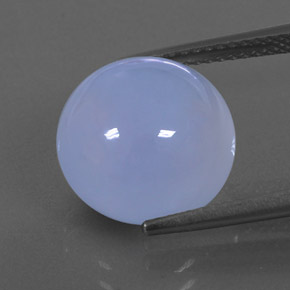 Calcedonia azul natural de 8,32 ct, transparente, transparente / translúcido