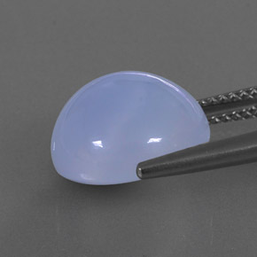 Calcedonia azul natural de 8,32 ct, transparente, transparente / translúcido