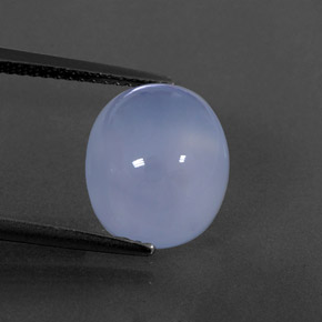 Calcedonia azul natural de 5,74 ct, transparente, transparente / translúcido