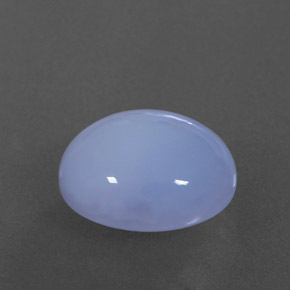 Calcedonia azul natural de 4,96 ct, corte óvalo, translúcido