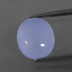 Calcedonia azul natural de 4,21 ct, transparente, transparente / translúcido