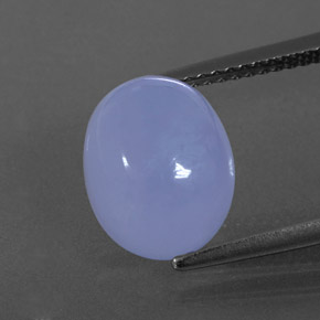 Calcedonia azul natural de 5,20 ct, transparente, transparente / translúcido