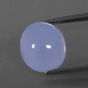 Calcedonia azul natural de 5,65 ct, transparente, transparente / translúcido