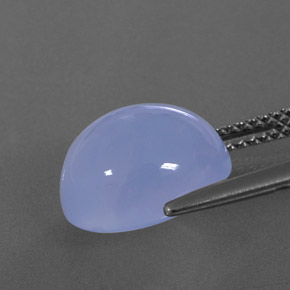 Calcedonia azul natural de 5,65 ct, transparente, transparente / translúcido