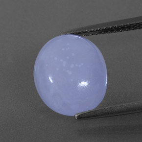 Calcedonia azul natural de 4,14 ct, transparente, transparente / translúcido