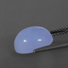 Calcedonia azul natural de 4,38 ct, transparente, transparente / translúcido