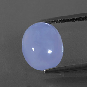 Calcedonia azul natural de 3,66 ct, transparente, transparente / translúcido