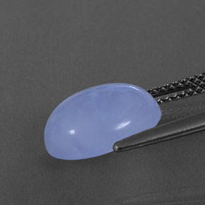 Calcedonia azul natural de 3,66 ct, transparente, transparente / translúcido