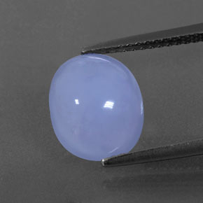 Calcedonia azul natural de 3,35 ct, transparente, transparente / translúcido