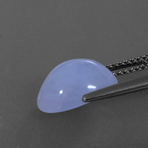 Calcedonia azul natural de 3,35 ct, transparente, transparente / translúcido