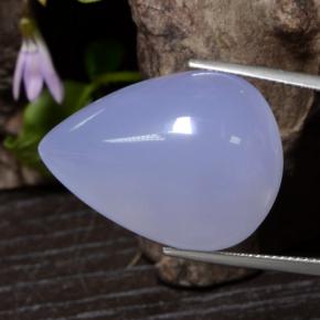 Calcedonia azul natural de 33,78 ct, en forma de pera, translúcido