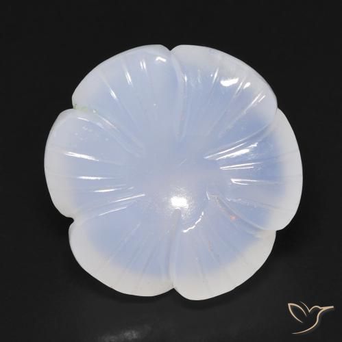 12.91ct Natural Azul cielo claro Calcedonia, Corte Flor, Translúcido