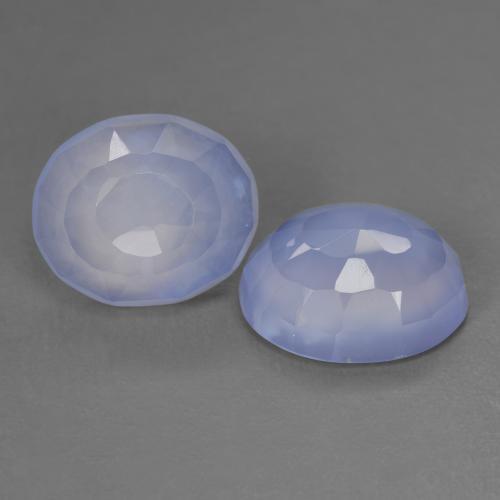 Gemas de calcedonia violeta natural de 8,04 ct, corte óvalo, translúcido
