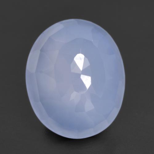 Calcedonia azul natural de 4,26 ct, corte óvalo, translúcido