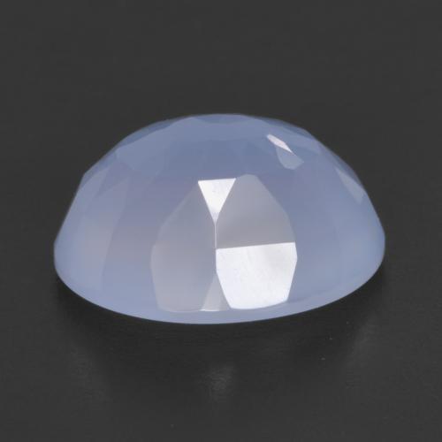 Calcedonia azul natural de 4,26 ct, corte óvalo, translúcido