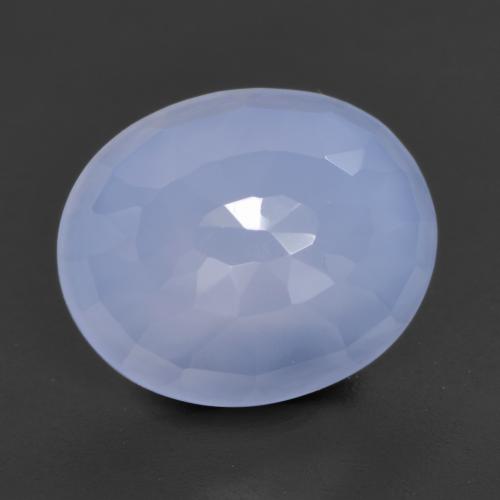 Calcedonia azul natural de 4,26 ct, corte óvalo, translúcido