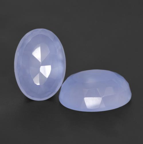 Gemas de calcedonia azul natural de 11,27 ct, corte óvalo, translúcido