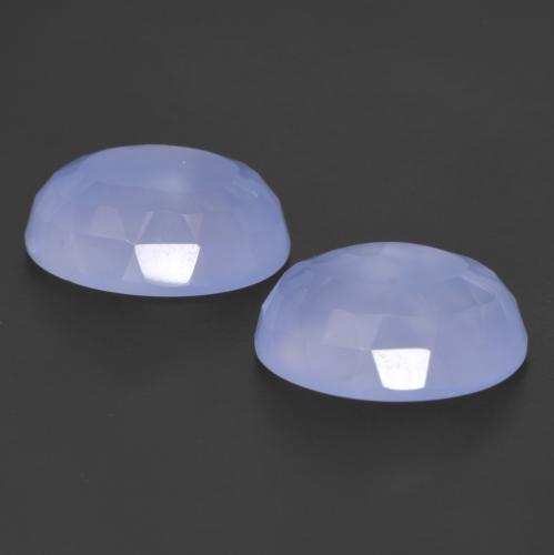 Gemas de calcedonia azul natural de 11,27 ct, corte óvalo, translúcido