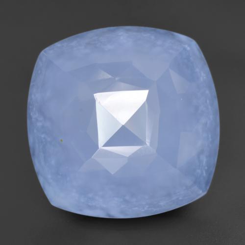Calcedonia Azul púrpura natural de 11.37 ct, Corte Cojín, Translúcido