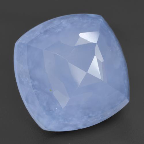 Calcedonia Azul púrpura natural de 11.37 ct, Corte Cojín, Translúcido