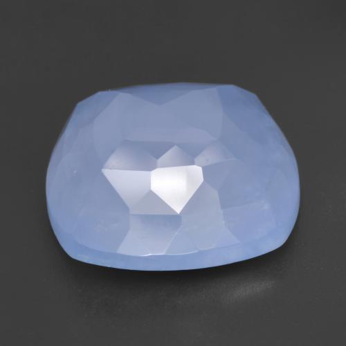 Calcedonia Azul púrpura natural de 11.37 ct, Corte Cojín, Translúcido