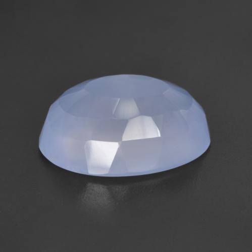 Calcedonia Azul púrpura natural de 5.51 ct, Corte Óvalo, Translúcido