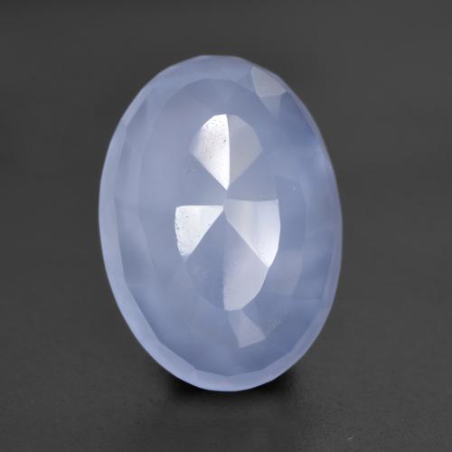 Calcedonia azul natural de 4,85 ct, corte óvalo, translúcido