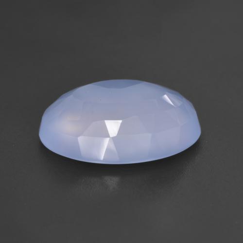 Calcedonia azul natural de 4,85 ct, corte óvalo, translúcido