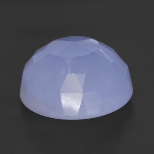 Calcedonia azul natural de 10,30 ct, corte redondo, translúcido