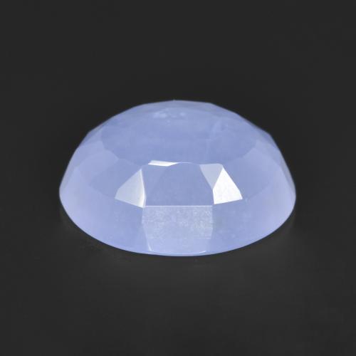 Calcedonia azul natural de 3,04 ct, corte óvalo, translúcido