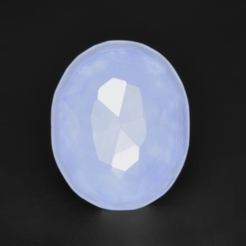 Calcedonia Azul claro natural de 3.59 ct, Corte Óvalo, Translúcido