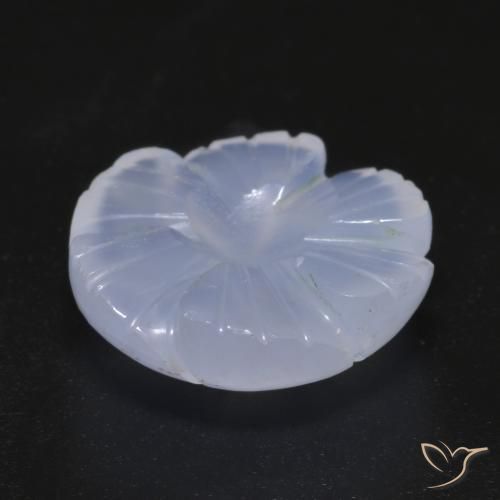Calcedonia Azul violeta natural de 11.62 ct, Corte Flor, Translúcido