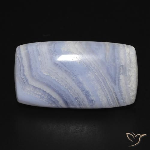 18.57ct Natural Azul violeta Calcedonia, Forma Cojín, Opaco