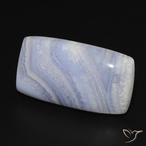 Calcedonia Azul violeta natural de 18.57 ct, Forma Cojín, Opaco