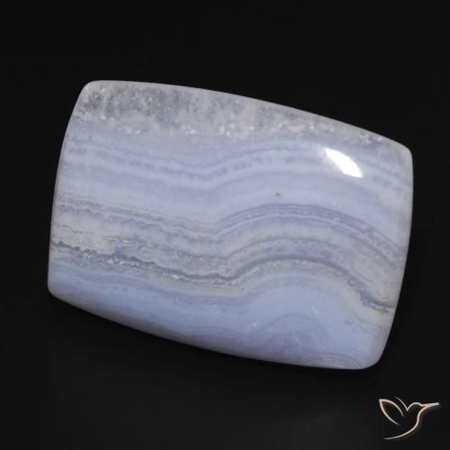 Calcedonia Azul claro natural de 29.40 ct, Forma Cojín, Opaco