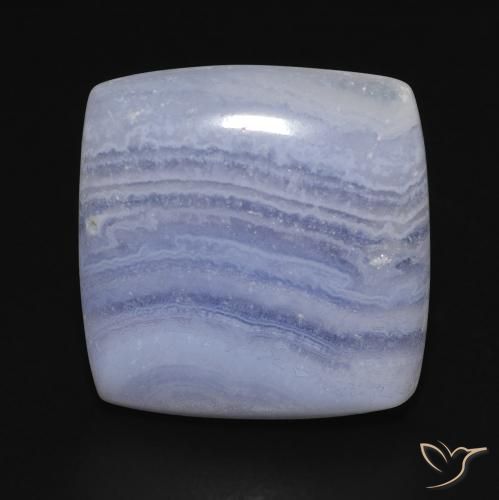 15.17ct Natural Azul púrpura claro Calcedonia, Forma Cojín, Opaco