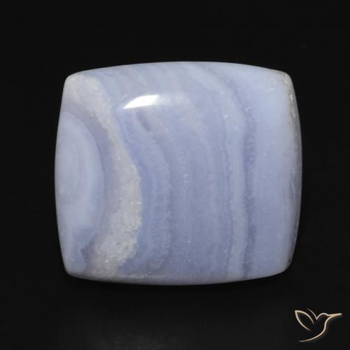 19.87ct Natural Azul violeta Calcedonia, Forma Cojín, Opaco