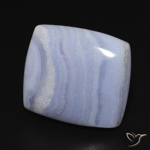 Calcedonia Azul violeta natural de 19.87 ct, Forma Cojín, Opaco