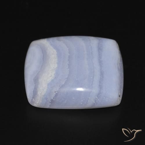Calcedonia Azul violeta natural de 19.87 ct, Forma Cojín, Opaco
