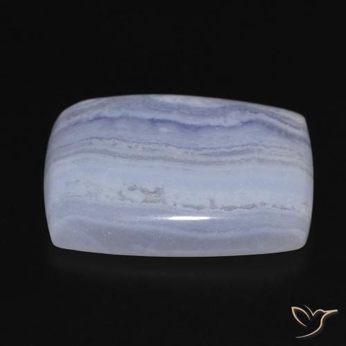 Calcedonia Azul cielo claro natural de 23.85 ct, Forma Cojín, Opaco