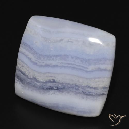 Calcedonia Azul cielo claro natural de 24.82 ct, Forma Cojín, Opaco