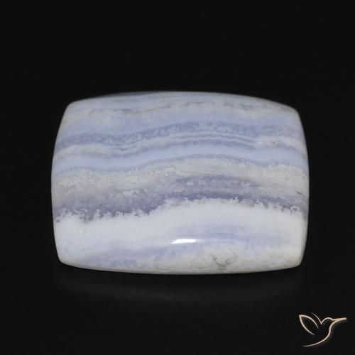 Calcedonia Azul cielo claro natural de 24.82 ct, Forma Cojín, Opaco