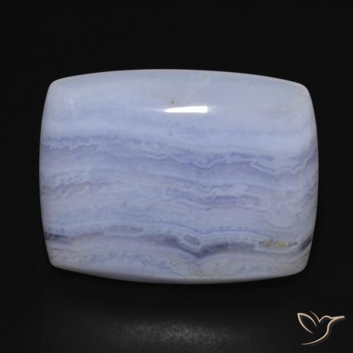 29.00ct Natural Azul claro Calcedonia, Forma Cojín, Opaco