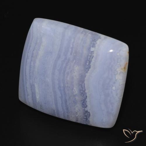Calcedonia Azul púrpura claro natural de 23.32 ct, Forma Cojín, Opaco