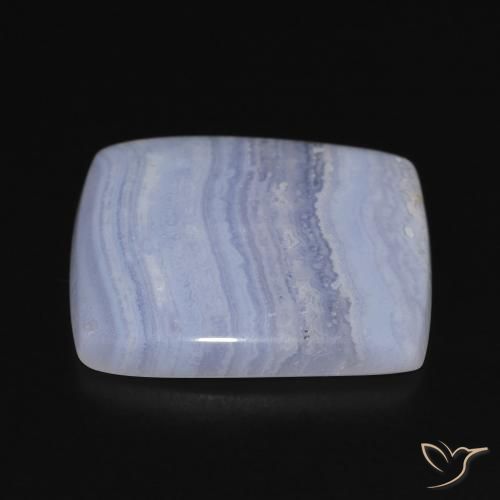 Calcedonia Azul púrpura claro natural de 23.32 ct, Forma Cojín, Opaco