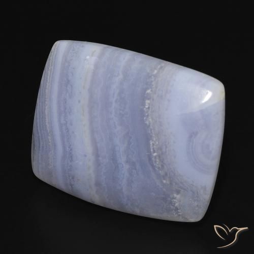 Calcedonia Azul púrpura claro natural de 20.91 ct, Forma Cojín, Opaco