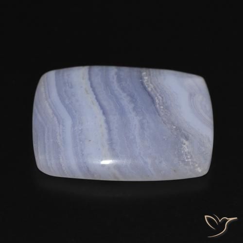 Calcedonia Azul púrpura claro natural de 20.91 ct, Forma Cojín, Opaco